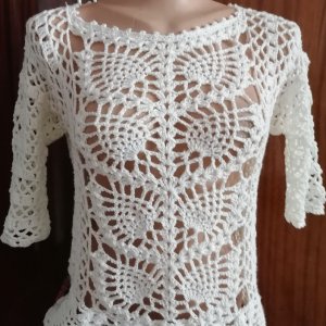 Работа Кофточка из хлопка