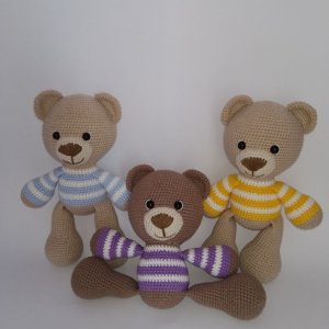 Работа Вязаная игрушка мишка