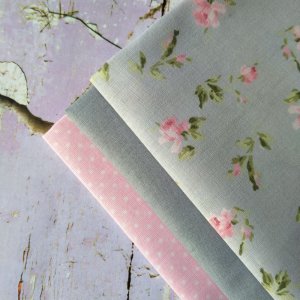 Работа Набор -половинка хлопка для рукоделия серо-розовый