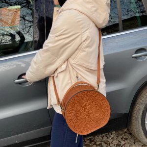 Робота Кругла жіноча сумка, ексклюзивна сумка