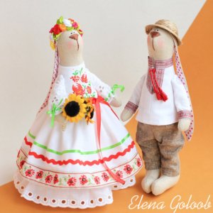 Робота Пара зайців «Весілля в народному стилі»