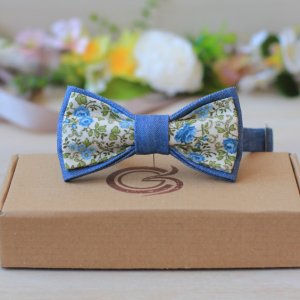 Робота Краватка-метелик сіро-блакитний "Romantik"