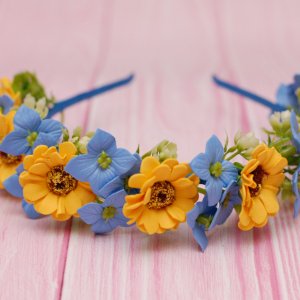 Робота Обруч з соняхами жовто-блакитний 