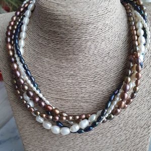 Работа Колье "Такой разный ЖЕМЧУГ".