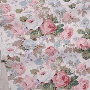 Робота Тканина бавовна для рукоділля Рози Прованс