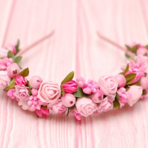 Работа Обруч ободок для девочки розовый