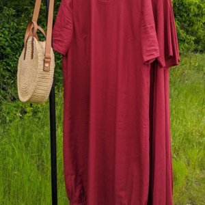 Робота Лляна сукня розміру plus size  оверсайз