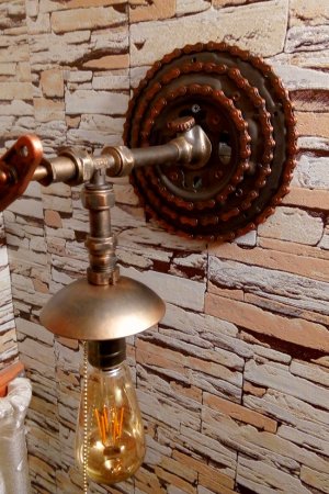 Работа Стимпанк светильник