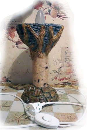 Работа Светильник настольный «Гнездо на дереве»