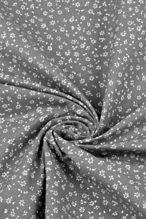 Робота Тканина бавовна дрібні квіточки на сірому фоні