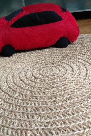 Робота Килимок круглий. Джут. Ручна робота.