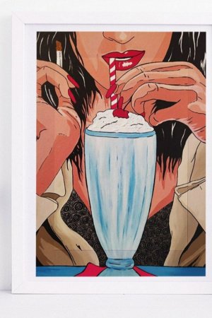 Робота Картина дівчина з коктейлем