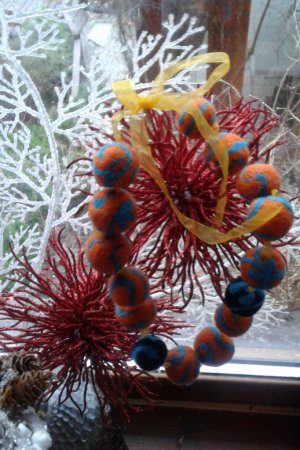 Робота прикраси з вовни