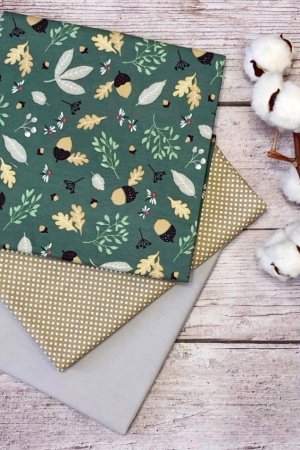 Робота Набір бавовняної тканини "Лісовий"  з 3-х шт.
