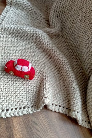 Работа Детский вязанный теплый плед