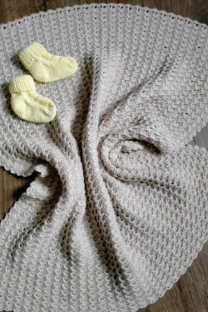 Работа Плед детский для новорожденных, одеяло в коляску.