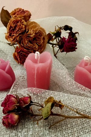 Робота Набір мініатюрних свічок "Рожева ніжність"