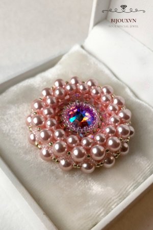 Работа Брошь "Фламинго"