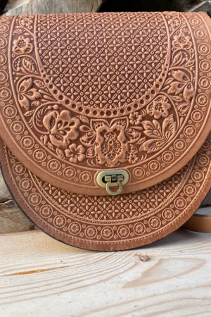 Робота Шкіряна сумка "Мальва" коліж Беж