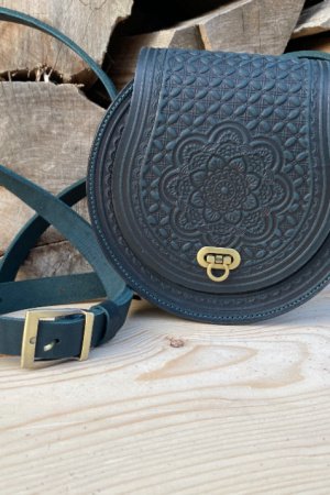 Робота ЖІНОЧА СУМКА З НАТУРАЛЬНОЇ ШКІРИ "КОЛОРИТ" КОЛІР т.Зелений