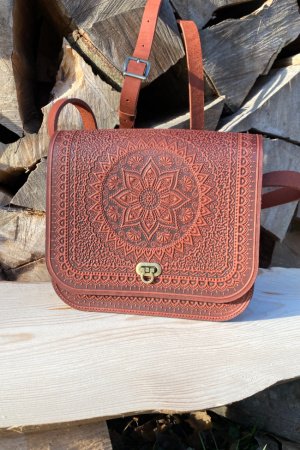 Робота ЖІНОЧА СУМКА "СОНЦЕ КАРПАТ" теракот