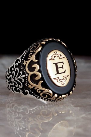 Работа Серебряное кольцо мужское с гравировкой инициалы под заказ