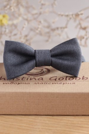 Работа Галстук-бабочка мышино-серый