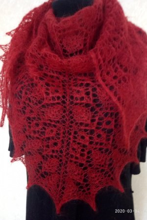 Работа Шаль ′Роза прерий′  из кидмохера