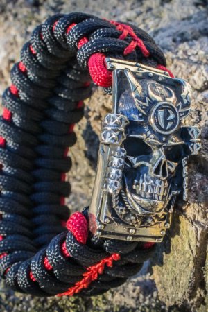 Работа Браслет Самурай, из бронзы и паракорд