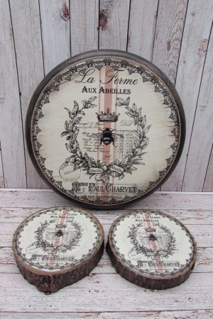 Робота Набір подарунковий: дошка і підставки під чашки