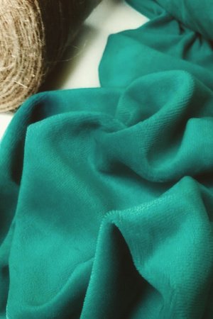 Работа Ткань велюр хлопок для рукоделия зеленка