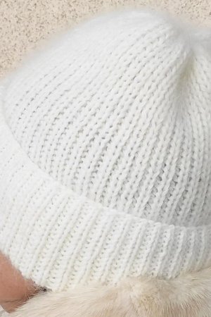 Работа Шапка с отворотом из пуха норки