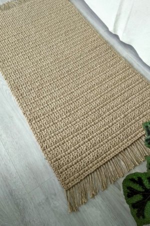 Робота Килим ручної роботи. Джутовий килимок. В'язаний килимок.