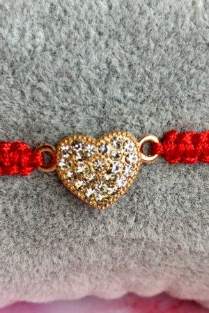 Работа Браслет Сердце с стразами