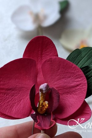 Работа Орхидея заколка для волос