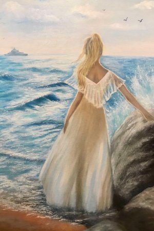 Работа Девушка и море
