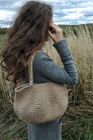 Работа Сумка шоппер. Вязаная сумка. Эко сумка. Плетеная сумочка. 