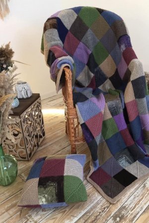 Работа Плед и подушка комплект в стиле Бохо