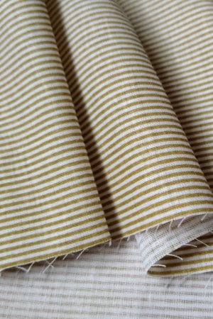 Робота Тканина бавовна в дрібну коричнево-бежеву смужку