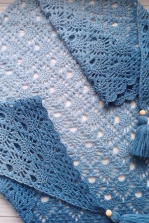 Работа Бактус-шаль Морской бриз омбре