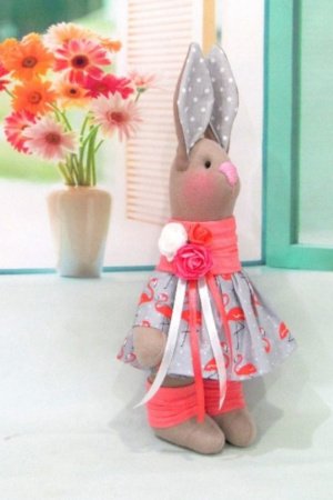 Работа Заяц тильда текстильная