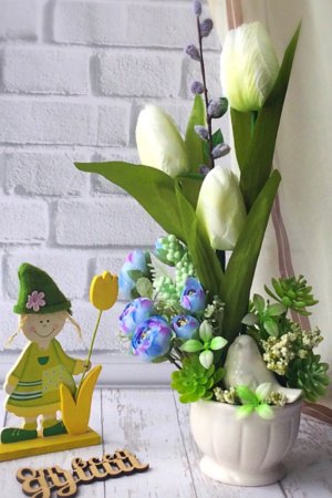 Работа Интерьерная композиция с птичкой