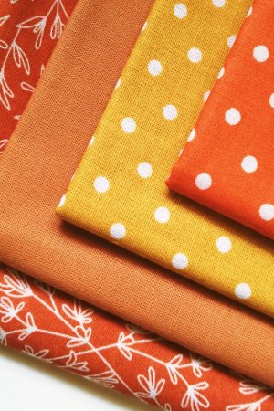 Работа Набор хлопчатобумажной ткани терракотового с 4 шт.