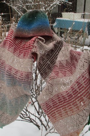 Робота Комплект шарф-палантин і шапка-біні