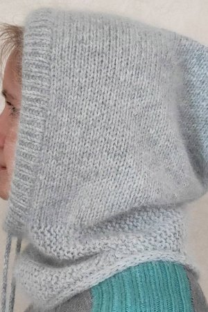 Работа Капор из пуха норки серый