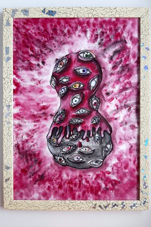 Работа Сюрреалистическая картина в рамке "Внеземной"