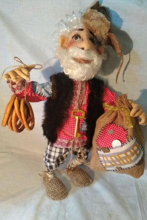 Работа Интерьерная текстильная кукла