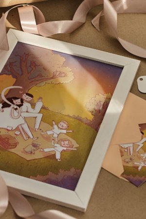 Работа РИСУНОК НА ЗАКАЗ А4 + фон