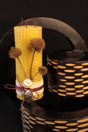 Работа Свечи из вощины, свечи воск с декором