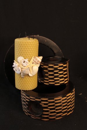 Работа Свеча из вощины на 5 фителей